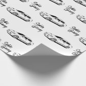 Subie bende wrx zwarte print cadeaupapier (Hoek)