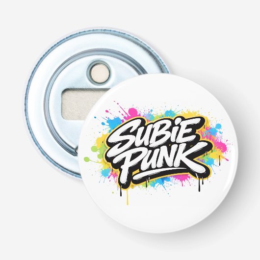 SUBIE PUNK BUTTON FLESOPENER (Voorkant)