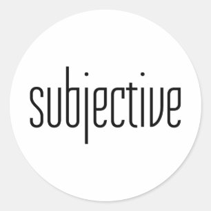 subjectief ronde sticker