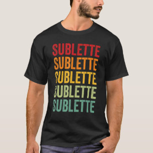 Sublette County Wyoming Rainbow-tekstontwerp T-shirt