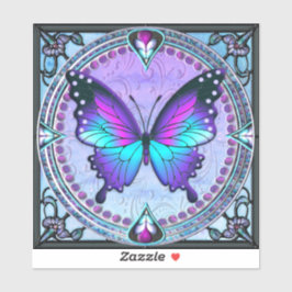 Sublimatie Vlinder met Achtergrond Sticker