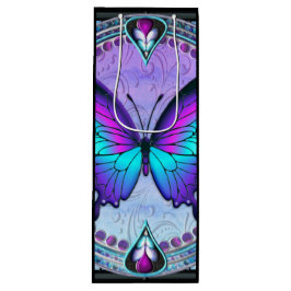 Sublimatie Vlinder met Achtergrond Wijn Cadeautas