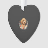 Sublimation ronde de chien floral (devant)