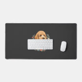 Sublimation ronde de chien floral (Clavier et souris)