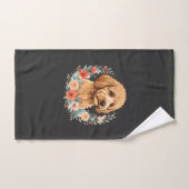 Sublimation ronde de chien floral (Serviette à main)