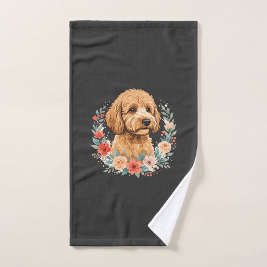 Sublimation ronde de chien floral (Serviette à main)