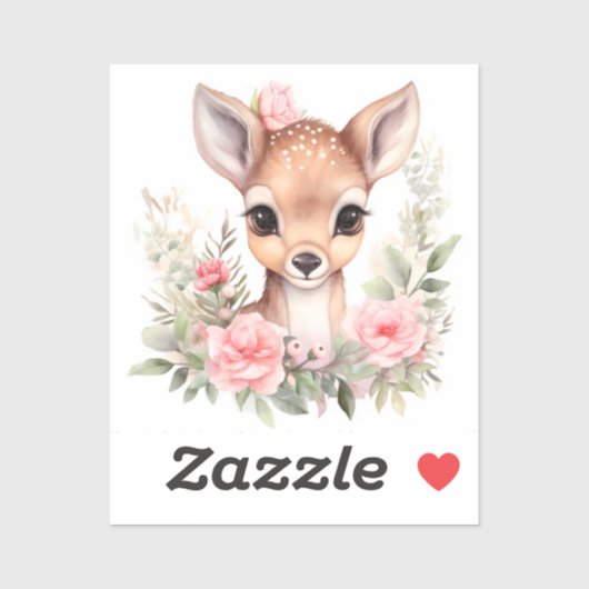 Sublimatische hert sticker (Vel)