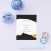 Sublime Black White Gold Wedding Flyer (Enkel)