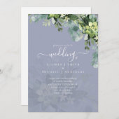 Sublime Dusty Blue GREENERY Eucalyptus WEDDING (Voorkant / Achterkant)