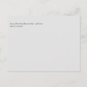 Sublime Dusty Blue Pink Blossom Wedding Suite Briefkaart (Achterkant)