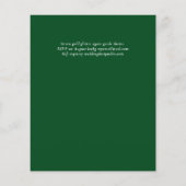 Sublime Groen Goud Agaat Glitter Bruiloft Flyer (Achterkant)