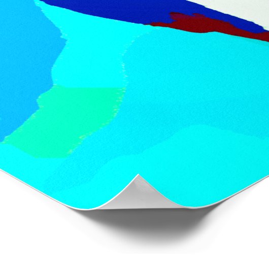 Sublime Himalayan Poppy Aqua Green Floral Pattern Poster (Hoek)