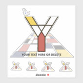 Sublime Neoplasticisme Art Monogram. Brief Y Sticker (Vel)