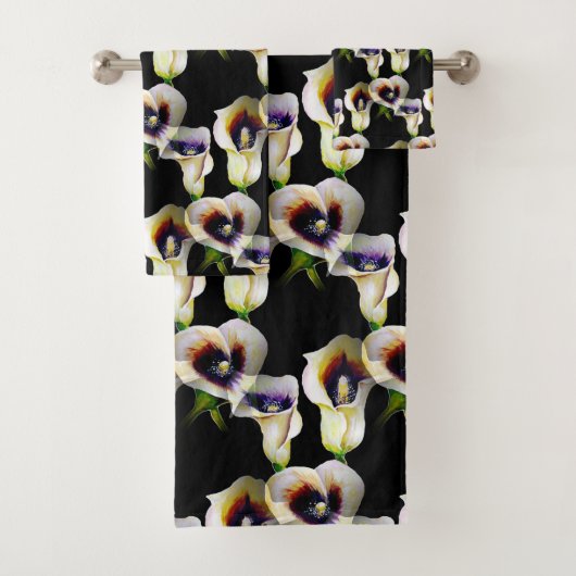Sublime Waterverf Arum Calla Lilies Bad Handdoek (Insitu)