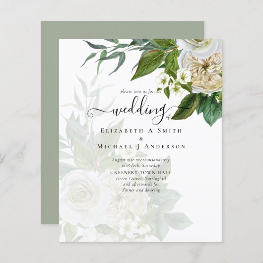 Sublime Wedding Suite - White Roses (Voorkant / Achterkant)