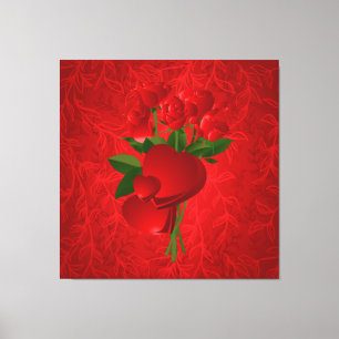 Subliminale Rozen gewikkeld doek Canvas Afdruk