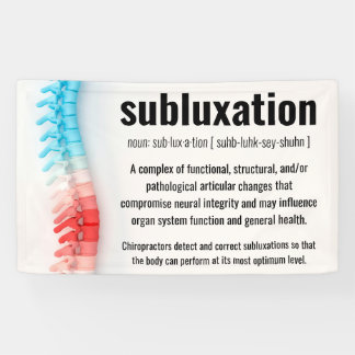 Subluxdefinitie chiropraktijk spandoek