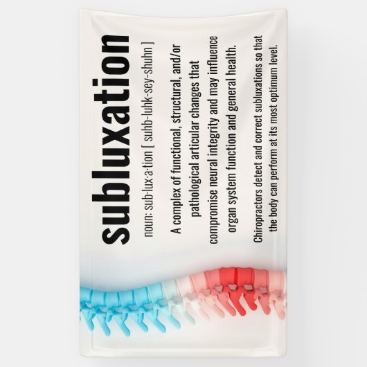 Subluxdefinitie chiropraktijk spandoek (Verticaal)