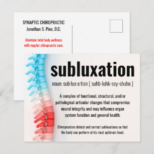 Subluxe chiropraktijk Recall/Reactivation Briefkaart