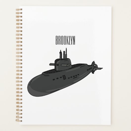 Submarine cartoon illustration (Devant)
