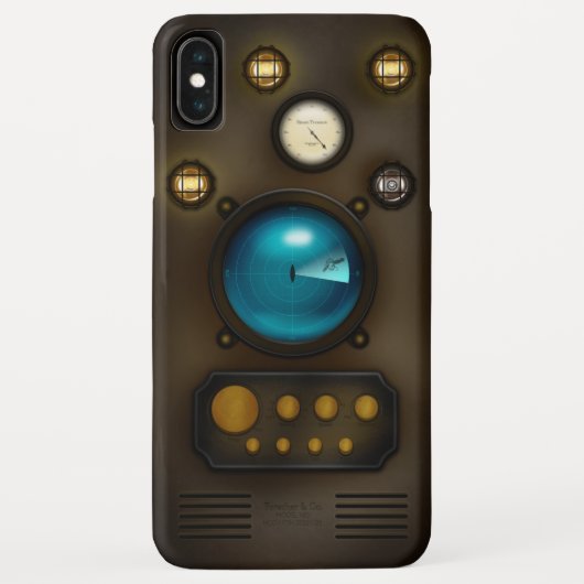 Submarine Ship Control Room Steampunk  Tech Case-Mate iPhone Case (Achterkant)