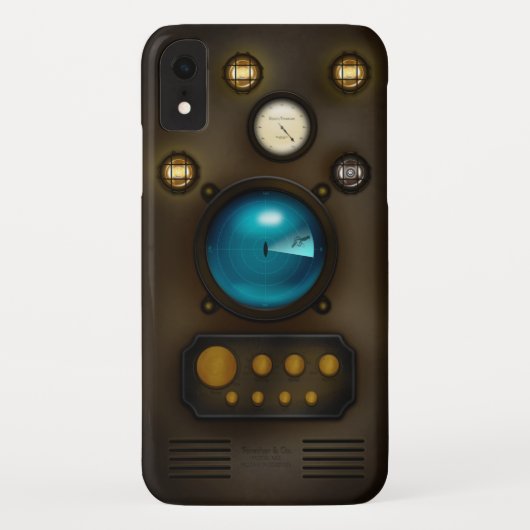 Submarine Ship Control Room Steampunk  Tech Case-Mate iPhone Case (Achterkant)