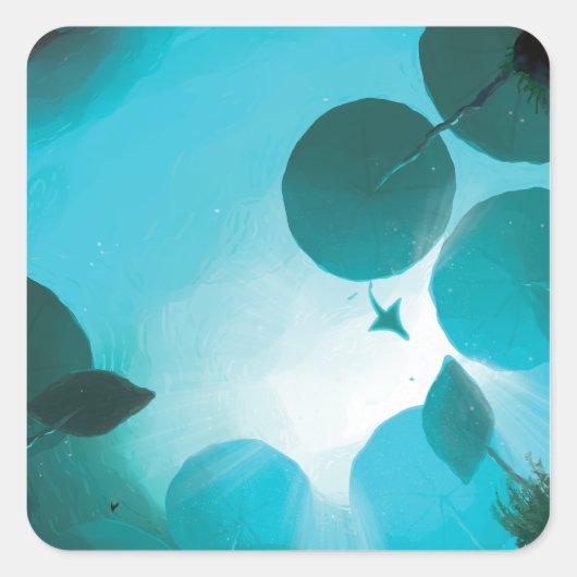 Subnautica - Aquatic Ballad Vierkante Sticker (Voorkant)