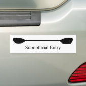 Suboptimale instap kayakpaddle bumpersticker (Op auto)