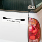 Suboptimale instap kayakpaddle bumpersticker (Op Truck)
