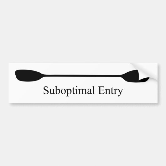 Suboptimale instap kayakpaddle bumpersticker (Voorkant)