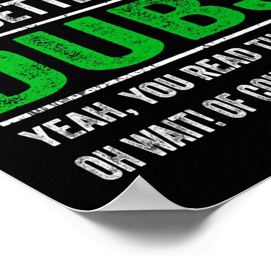 Subs zijn beter dan Dubs Japanse grappige anime Sa Poster (Hoek)