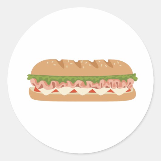 Subsandwich Ronde Sticker (Voorkant)
