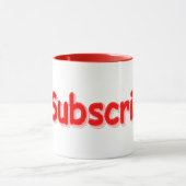 "#Subscribe" Cute Design. Bestel nu Mok (Midden)