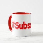 "#Subscribe" Cute Design. Bestel nu Mok (Voorkant links)