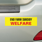 SUBSIDIE VAN EINDBOERDERIJ BUMPERSTICKER (Op auto)