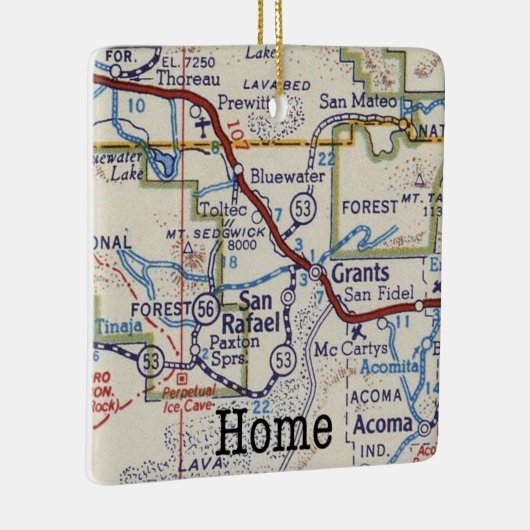 Subsidies New Mexico Home Map Keramisch Ornament (Rechts)