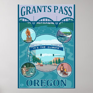 Subsidies voor personenauto's, oregonScene-reispos Poster