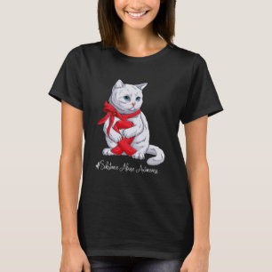 Substance Abuse Awareness Maand Red Ribbon Cat T-shirt