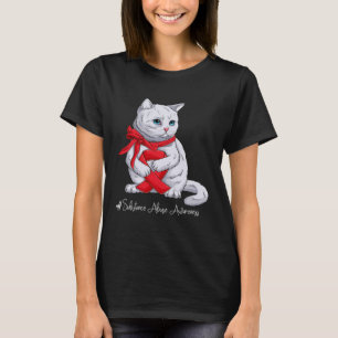 Substance Abuse Awareness Maand Red Ribbon Cat T-shirt