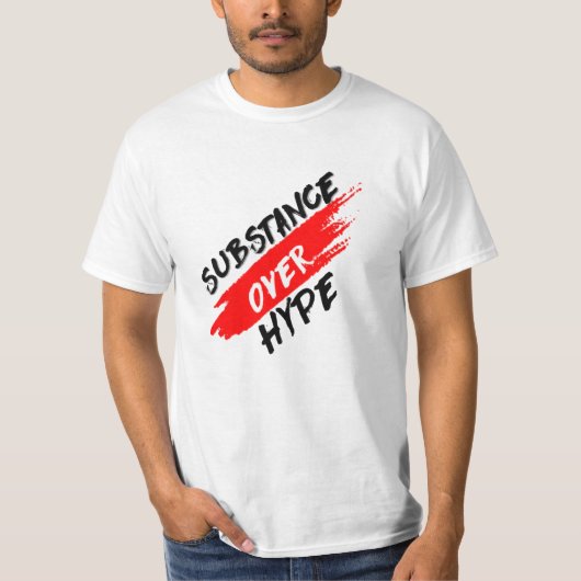 Substance au-dessus de T-shirt d'exagération (Devant)