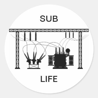 Substation Life-Sticker Ronde Sticker