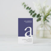 Substituer enseignant Bold Monogram Carte de visit (Debout devant)