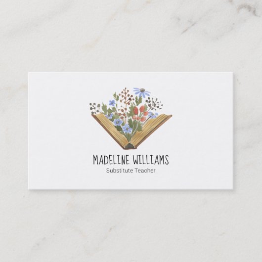 Substitutie van leraar QR-code Visitekaartje (Voorkant)