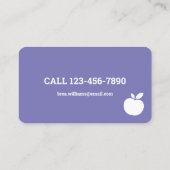 Substituut leraar-aanspreekster visitekaartje (Achterkant)