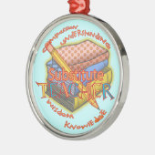 Substituut ornament voor leraar deluxe-ronde (Links)