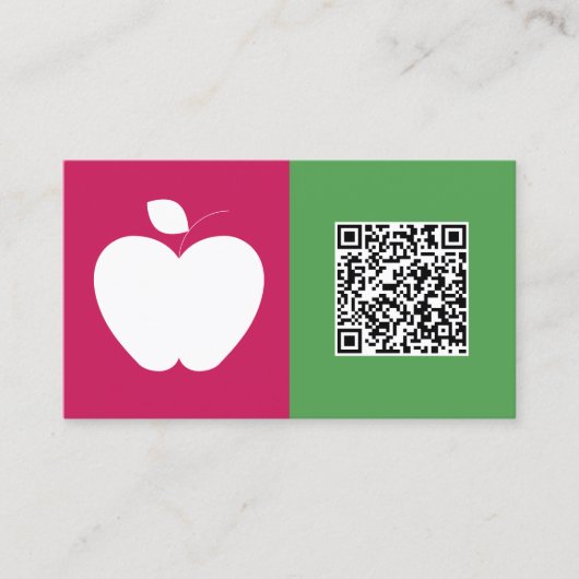 Substituut Teacher Custom QR Visitekaartje (Voorkant)
