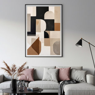 Subtiel geometrisch ritme canvas afdruk