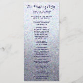 Subtiel Glitter Wedding Programma (Achterkant)