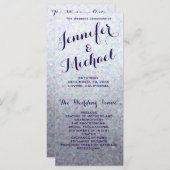 Subtiel Glitter Wedding Programma (Voorkant / Achterkant)