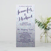 Subtiel Glitter Wedding Programma (Staand voorkant)